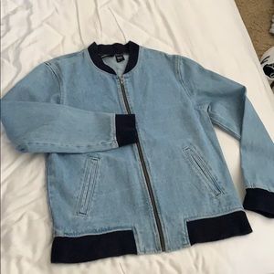 American Apparel denim jacket with knit cuffs